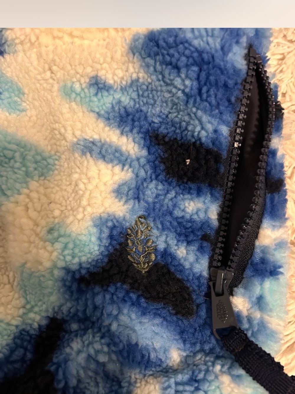 FP Movement Rocky Ridge Fleece Pullover Ocean Tie Dye Blue Free People S - Picture 6 of 7